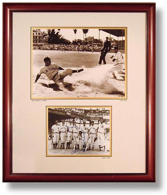 Joe DiMaggio"The Yankee Clipper"Lower Photograph Signed By Joe DiMaggio, Bill Dickey & Charlie Gehringer