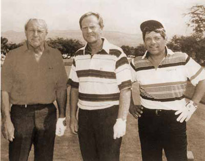 Vintage Golf Photographs. Arnold Palmer, Lee Trevino and Jack Nicklaus. Senoir Tour 1992