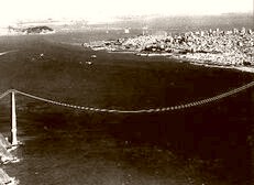  Building The Golden Gate. Above S.F. 1935 